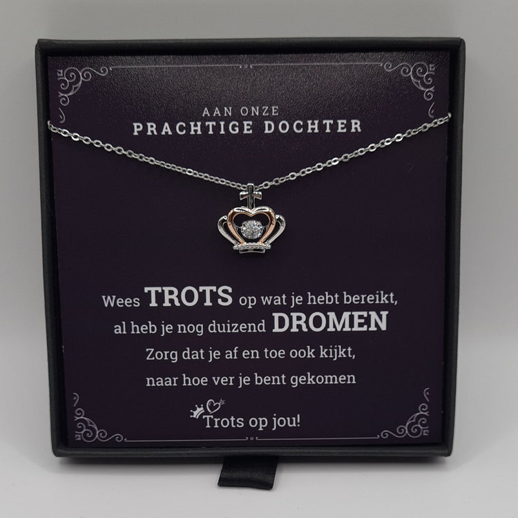 TROTS OP JOU | Kroon ketting voor dochter