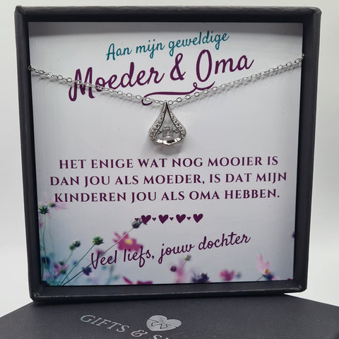 AAN MIJN MAMA EN DE OMA VAN MIJN KINDEREN | LUXE ZIRKONIA KETTING